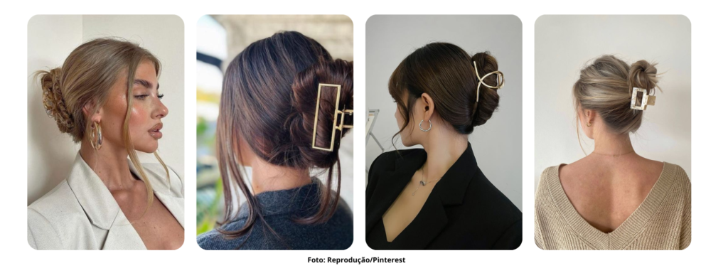 penteado old money coque com presilha