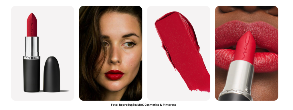 batom mac vermelho ruby ​​​​woo